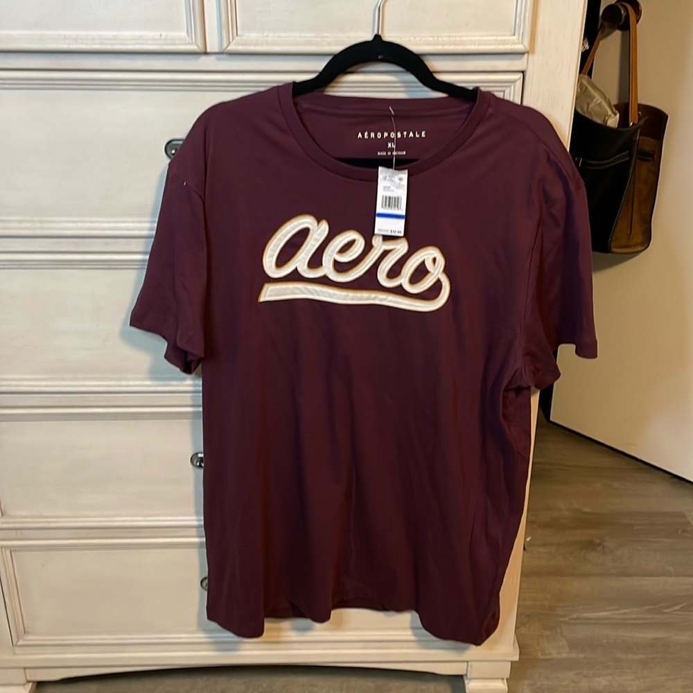 Men’s nwt Aeropostale cranberry short sleeve t shirt t XL